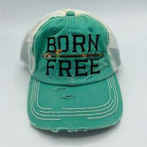 KBETHOS Teal and Cream 'Born Free' Trucker Hat